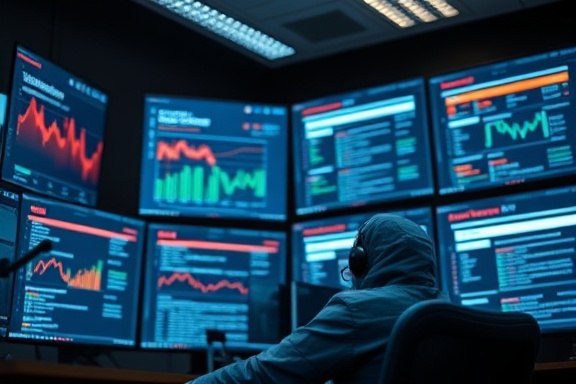 SEO ranking analysis, intense, reviewing rankings, photorealistic, tech startup office with large monitors, highly detailed, search engine results on screens, 8K resolution, cool tones, overhead LED lighting, shot with a 70mm lens