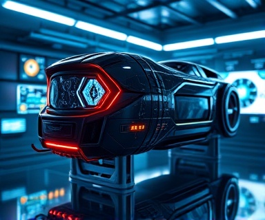 futuristic custom design, advanced features, prototyping, photorealistic, tech lab setting with holographic displays, highly detailed, real-time rendering, HD definition, neon accents, low-key lighting, shot with a 20mm lens