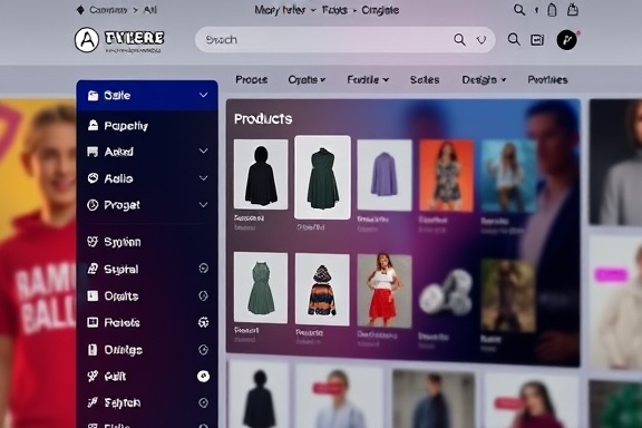 dynamic ecommerce UI, vibrant, illustrating a product filter menu, photorealistic, intuitive and accessible, highly detailed, interactive elements with live updates, crisp imagery, vibrant colors, spotlight lighting, shot with a 50mm lens